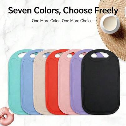 1pc Soft Plastic Cutting Board, Non-Slip Kitchen Mat, Suitable For Cutting Meat And Vegetables