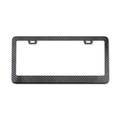 Marco de matrícula de aleación Universal, soporte de carbono negro, accesorio americano para automóvil, cubierta de etiqueta de placa de número de fibra para parte delantera y trasera DY2I