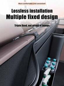 1个汽车后备箱收纳袋，可折叠车载货物整理盒，多功能后备箱整理容器 - 黑色 - 查看 6