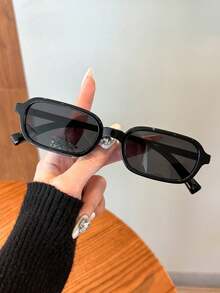 2pcs Casual Rectangular Women Glasses Sets, Minimalist Design For Daily, Beach, Travel - Multicolor - View 3