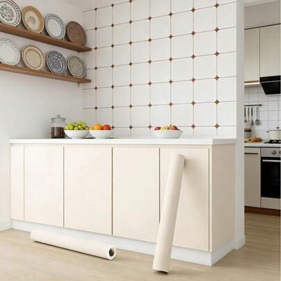 1 Roll Matte Self-Adhesive Vinyl Wallpaper, Self-Stick Countertop Furniture Liner, Suitable For Renovation And Color Changing, Removable Matte Texture, Adhesive Wallpaper, Art Wall Decor, Home Decor, Wall Decoration, House Decoration