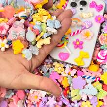 100/20pcs Mixed Cute Resin Decorations, Assorted Resin Craft Supplies Set - Suitable For Scrapbooking, Summer, School And Other Occasions - Multicolor - View 8