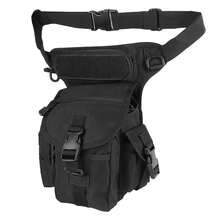 Drop Leg Bag for Men Motorcycle Riding Fanny Pack Outdoor Travel Fishing Hiking Cycling Hip Bags Thigh Bag Leg Pouch Black - Negro - Ver 4