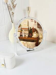 1个ins风桌面化妆镜，360度旋转，带放大镜 - 彩色 - 查看 4