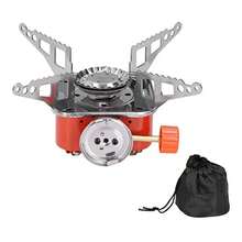 Mini Estufa De Camping Plegable Portátil De Acero Inoxidable - Rojo - Ver 10