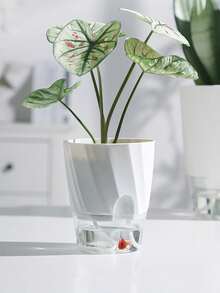 Small Plant Pots, Plastic Planters With Drainage Holes And Saucers For Flowers Plants, Succulents, Seed Starting Pots, Terracotta - A - View 9