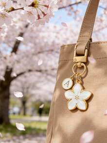 1个字母钥匙扣,精美樱花字母珐琅钥匙扣,A-Z合金钥匙扣,白色配饰,春夏最佳配饰,时尚经典浪漫魅力,送给女性和女孩的最佳生日礼物,带登山扣,金属女士钥匙扣装饰,适合约会、度假、海滩、工作、学习等场合,送给姐妹、女友、朋友、伴侣的最佳礼物,最佳母亲节礼物 - 彩色 - 查看 8