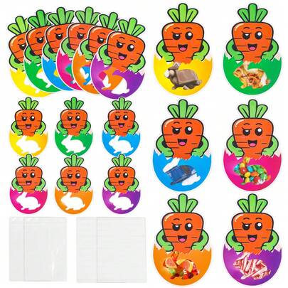 Bộ 24/12 túi quà Phục Sinh, túi đựng kẹo hình thỏ cà rốt nhiều màu sắc kèm thiệp chúc mừng, quà tặng tiệc tùng, túi tự dán đựng bánh quy và kẹo, quà tặng tiệc Phục Sinh, túi đựng trang sức, túi quà kẹo trang trí Phục Sinh, thích hợp để trang trí và các lễ kỷ niệm ngày lễ, trao đổi quà tặng, tiệc theo chủ đề, đóng gói đồ nướng, hoạt động trường học, dự án thủ công, tiệc sinh nhật.