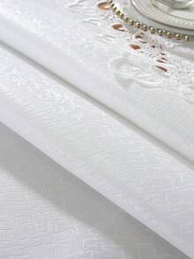 100% Polyester Embroidered Hollow Lace Tablecloth, Square/Rectangular Table Cover For Kitchen, Dining, Conference, Coffee, Vanity, Decor, Home Indoor/Outdoor, Party, Wedding Decoration, 1pc - White - View 9