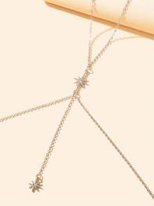 Women's Decorated Body Chain, Suitable Daily Wear - Silver - View 3