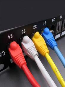 Shockproof Data Cable Protection Soft Plastic 20/50/100pcs RJ45 Ethernet Network Cable Strain Relief Boots Cable Connector Plug Cover Mixed Color For Computer Router Laptop Suitable For CAT6 CAT6E CAT5 CAT5E Gift Celebration - Multicolor - View 9