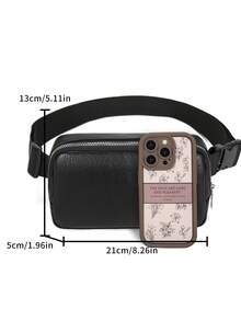 1件装男士休闲胸包/斜挎包/腰包，都市简约风格，斜挎手机袋 - 彩色 - 查看 13