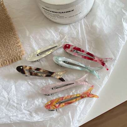 1pc Hollow Ombre Fish Hair Clip, Suitable For Daily Wear, Campus Outfits, Parties And Festivals, Adding A Sweet And Lively Vibe To Your Hairstyle, Full Of Girlish Charm
