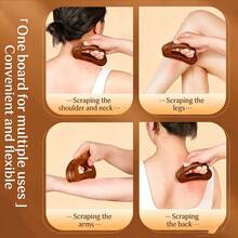 1pc.5pcs.10pcs. Carbonized Beech Wood Gua Sha Massage Tool For Neck Shoulder Back - A - View 4