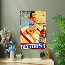 CIF BUY Vintage Pastis 51 Advertising Tin Sign Retro 8x12 Inch Metal Wall Art Vintage Bar Decor 2D Flat Hanging Poster For Cafe Home - 彩色 - 查看 7
