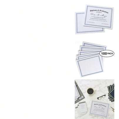 Gartner Studios Printed Certificates - Blue And Gray Border