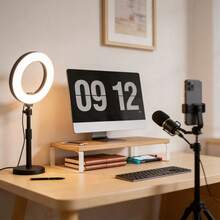 1pc Wooden Computer Monitor Riser Stand, Steel Frame With Wooden Surface, Display Holder Desk Organizer - A - View 3