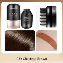 1 Set Barra para retocar el cabello, para cubrir las raíces blancas del cabello, rápido y fácil, disponible en negro, marrón oscuro, marrón claro, diseño portátil, unisex, cobertura natural, resistente al agua y de secado rápido, encubridor de raíces de emergencia - Multicolor - Ver 12