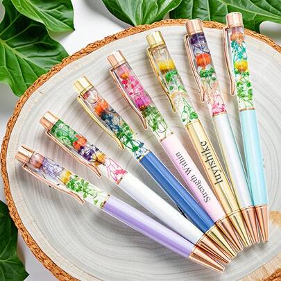 3pcs Random Preserved Flower Pen Series