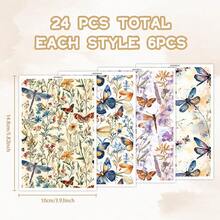 Cute Flower Dragonfly Bird Clay Transfer Paper Making Soft Ceramic Earrings Polymer Clay Water Transfer Paper For Jewelry DIY Craft Supplies - 1Pc - View 9