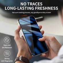 3pcs Compatible With IPhone 11, 12, 13, 14, 15, 16, 17 Pro/ProMax, Apple Anti-Peeping Tempered Glass Screen Protector, Ultra-Clear Glass Material, Full Coverage Anti-Scratch - Black - View 2