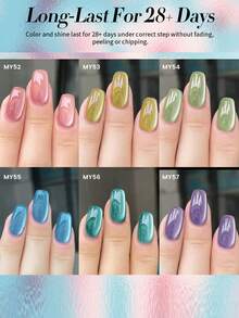 BORN PRETTY 10ml 玻璃珠猫咪磁性凝胶眼胶 绿色 粉色 紫色 蓝色 持久 UV LED 可卸半永久 DIY 美甲沙龙 - 彩色 - 查看 8