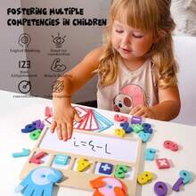 Montessori Math Board Toy - Double-Sided Finger Counting Number Tracing Board Number Blocks Wooden Math Manipulatives For Ages 3-6 Preschool Classroom Homeschool Educational Games - As Pic - View 6