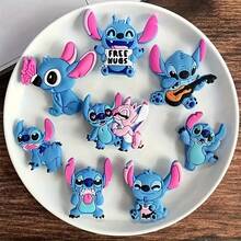8pcs Stitch Clogs Accessories, Stitch Shoe Charms/Lilo And Stitch Charms/Cute Stitch Shoe Decorations/ Stitch Charms/PVC Stitch Shoe Charms/Soft Rubber Stitch Charms/3D Stitch Charms/Cute Stitch Charm Set/Cartoon Stitch Shoe Pins/Anime Stitch Clogs Charms/Removable Stitch Shoe Accessories/DIY Stitch Shoe Decals - Multicolor - View 8