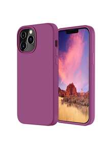 2.0毫米厚液态硅胶手机壳，兼容苹果17 Pro Max、16、15、14、13、12、11 Pro Max，全方位保护套 - 紫羅蘭色 - 查看 2