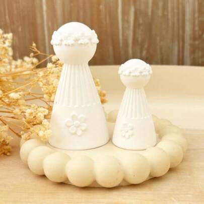 1pc DIY Candle Mold, Wreath Angel Candle Plaster Resin Mold, Fragrance Stone Diffuser Mold, Silicone Mold For DIY Handcraft, Home Decor, Reusable