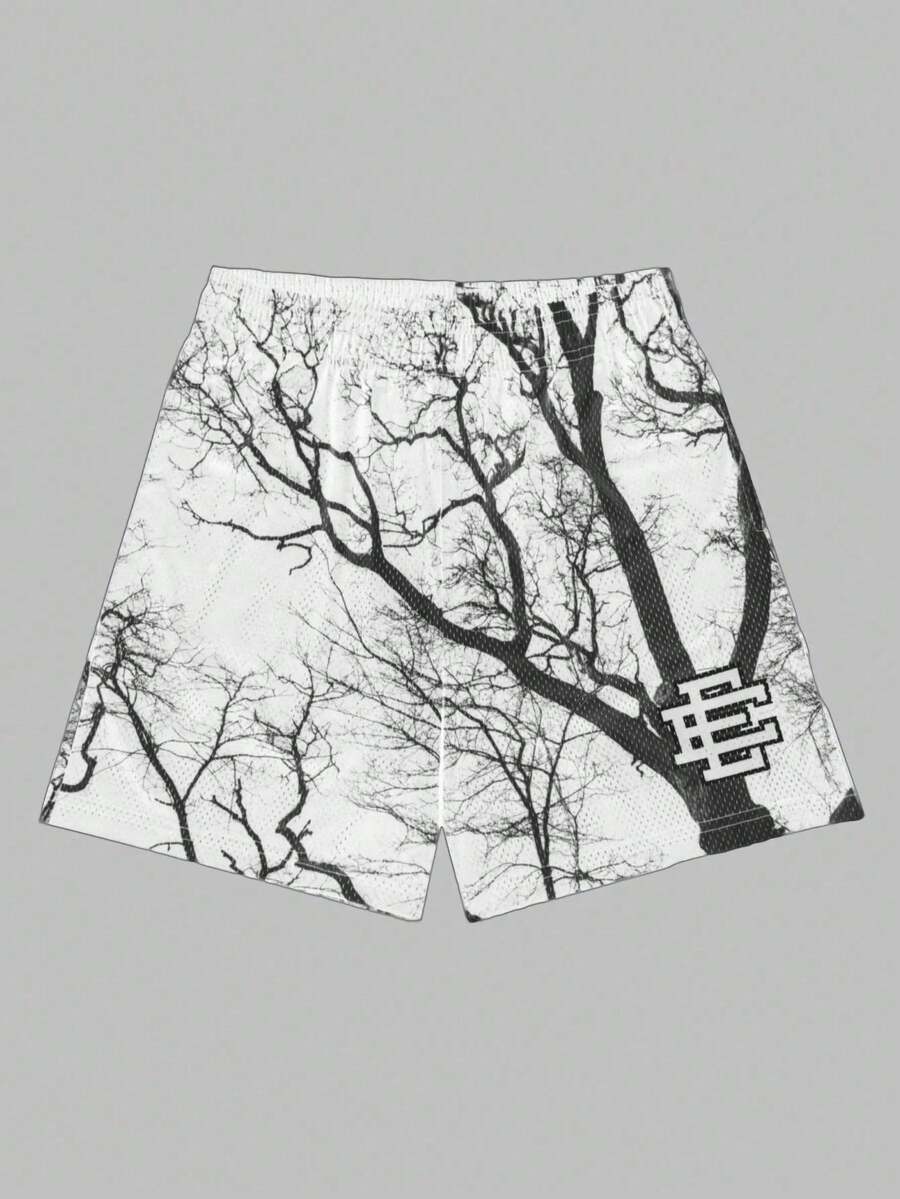 Men's Statement Print Shorts Fashion Designer Patterned Casual Daily Wear Shorts - 彩色 - 查看 1