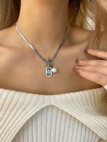 3条可叠戴或单独佩戴的银色项链，百搭铜质立方氧化锆项链套装，适合约会、聚会、送礼和日常佩戴 - 銀色 - 查看 3