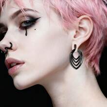 1pc 5mm 4G Water Droplet Leaf Lamination Ear Weight Simple Ear Expanders Stretchers Earring Gauges Body Piercing Jewelry - Style-1 - View 5