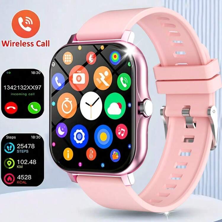 Smart Watch, Wireless Calling /Dial, Multi -Sport Mode, Calling Reminder And Rejection,Information Reminder,SMS Reminder,For IPhone/Andriod - Multicolor - View 2