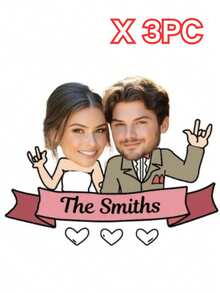 1/3/5pcs Custom Creative Wedding Keychain With Personalized Acrylic Photo Portrait - Customize Couple Photos And Text, Personalized Photo Keychains, Wedding, Anniversary, Valentine's Day Gifts - Multicolor - View 27