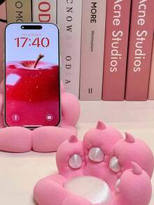 1pc Cute Cat Paw Thick & Durable Phone Holder, Minimalist Plastic Anime Girl Desktop Companion - Multicolor - View 2