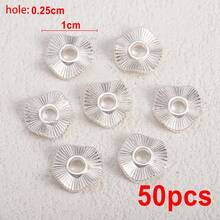 50颗银色合金波浪条纹隔珠，巴洛克风格隔珠，适合DIY珠宝制作项链手链 - 50個 - 查看 10