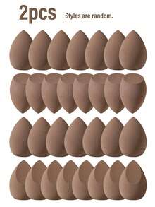 50 piezas-2 piezas/Set Esponja de Maquillaje, Esponja de Maquillaje Multicolor para Líquidos, Cremas y Polvos, Libre de Látex de Uso Dual para Base de Maquillaje y Corrector para Todos los Tipos de Piel - Café integral - Ver 13
