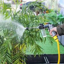 1件装高压洗车水枪花园软管花园魔术伸缩水管套装浇水花园艺术水管清洁软管套装 - A - 查看 10