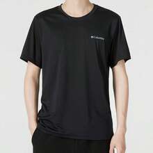 Men's Columbia Hike™ Crew Comfortable Casual T-Shirt, Outdoor Short Sleeve T-Shirt For Daily Wear, AE1419010 - Black - View 1