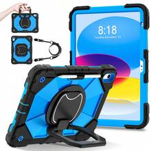 1pc 3-In-1 Anti-Drop Design, Adjustable Shoulder Strap, PC+Silicone Material, 360° Rotatable Handgrip Stand, Sturdy Protective Case Suitable Compatible With Ipad 11th (A16) 2025, 10th 2022, Galaxy Tab A11+ 2025/A9 Plus, Fashionable And Ideal For Gifts And Awards. - Multicolor - View 38