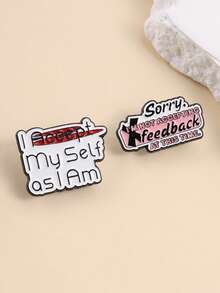 1 Bộ ghim cài áo tráng men thể hiện cá tính, chấp nhận bản thân, kèm huy hiệu cài áo "Xin lỗi, tôi không chấp nhận phản hồi", quà tặng. - Nhiều màu - Xem 5