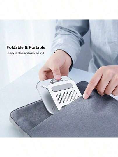 حامل هاتف وجهاز لوحي قابل للتدوير 360 درجة وقابل للتعديل، حامل معدني قابل للطي مع تصميم لتبديد الحرارة، قاعدة مانعة للانزلاق وثابتة للمشاهدة بدون استخدام اليدين، عام الاستخدام في المكتب والمنزل