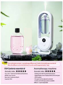 1 Stück Neuer Automatischer Ätherisches Öl Diffuser, 5 Betriebsmodi Leiser Zerstäubungsdiffuser mit Aromatherapie-Funktion, Wandmontage für Auto/Zuhause/Schlafzimmer/Badezimmer Luftreinigung - Oval - Übersicht 10