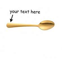 1pc Customized Gold Coffee Spoon, Stainless Steel Personalized Tea Spoon, Engraved Spoon, Customized Name Dessert Spoon, Gift For Friends, Birthday Gift, Party Supplies, Christmas Gift - One Size - View 9
