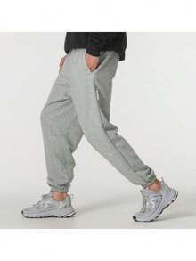 Nike Men's Autumn New Loose Sweatpants Sweatpants Cuffed Knitted Trousers - Grey - View 1