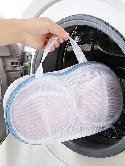 Mesh Bra Laundry Bag 1pc, Anti-Deformation Lingerie Wash Bag, Machine Washable Underwear Protector, Travel Storage Organizer For Delicates, Reusable Net Laundry Pouch