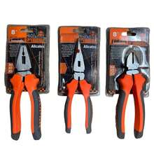 3 PIECE 8" - 200mm STEEL PLIER SET LONG NOSE | COMBINATION CUTTERS | CUTTING - B - View 3