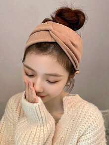 1 Piece Women's Cross-Color Solid Color Set Hairband Fashion Versatile Headband Hair Accessory - Multicolor - View 3