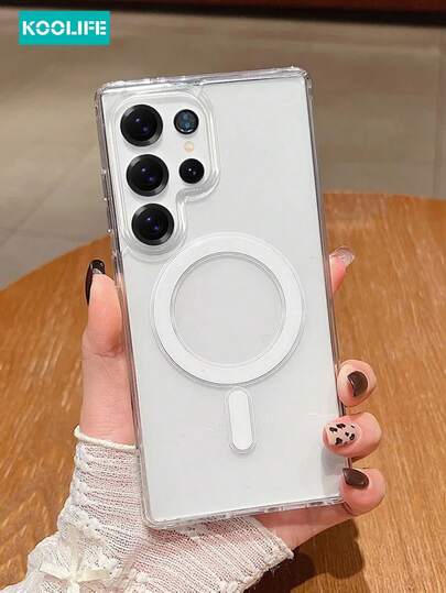 Koolife 透明磁吸手机壳，简约高级设计，PC+TPU材质，大开口，内置防震气囊，防摔保护套，兼容三星Galaxy S26 Ultra/S26 Pro/S26 Plus/S22/S22 Plus/S22 Ultra/S23/S23 Plus/S23 Ultra/S24/S24 Plus/S24 Ultra/S25 Ultra/S25 Plus/S25/S25 Edge/A35/A55/A15/A16/A36/A56/A26/A54